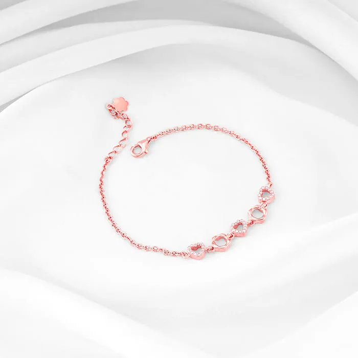 Rose Gold Loving Heart Bracelet Giva