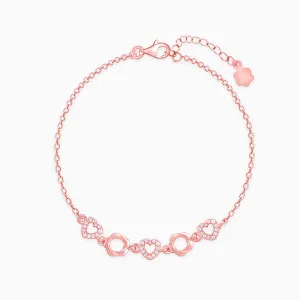 Rose Gold Loving Heart Bracelet Giva