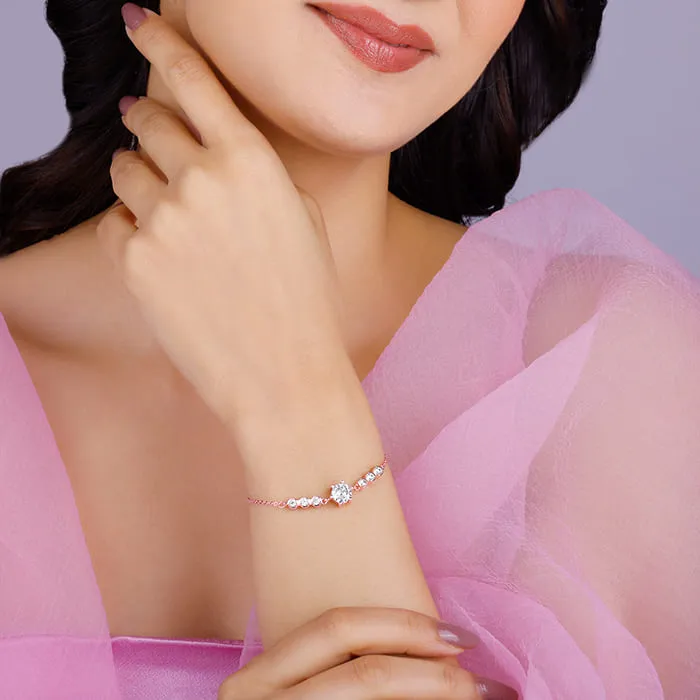 Rose Gold Solitaire Grace Bracelet Giva