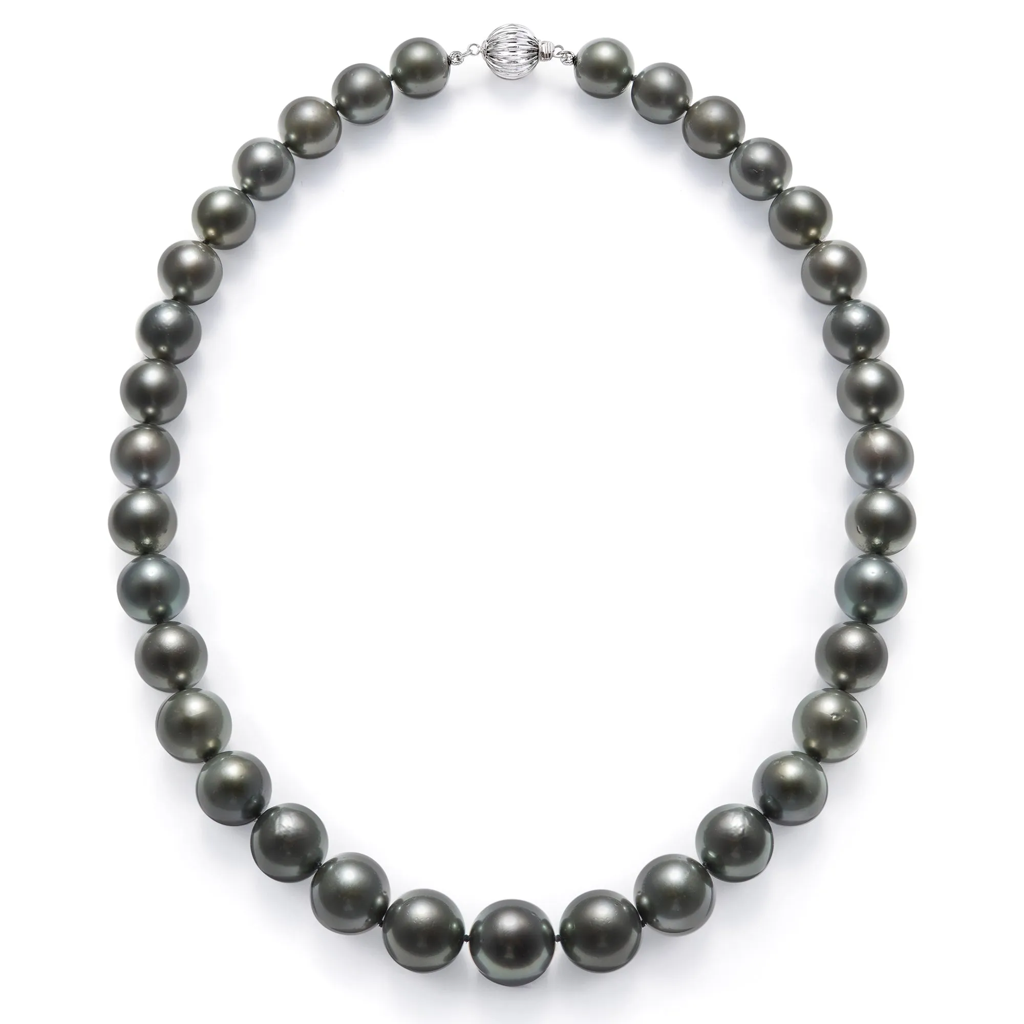 Ross-Simons 10-13mm Black Cultured Tahitian Pearl Necklace With 14kt White Gold