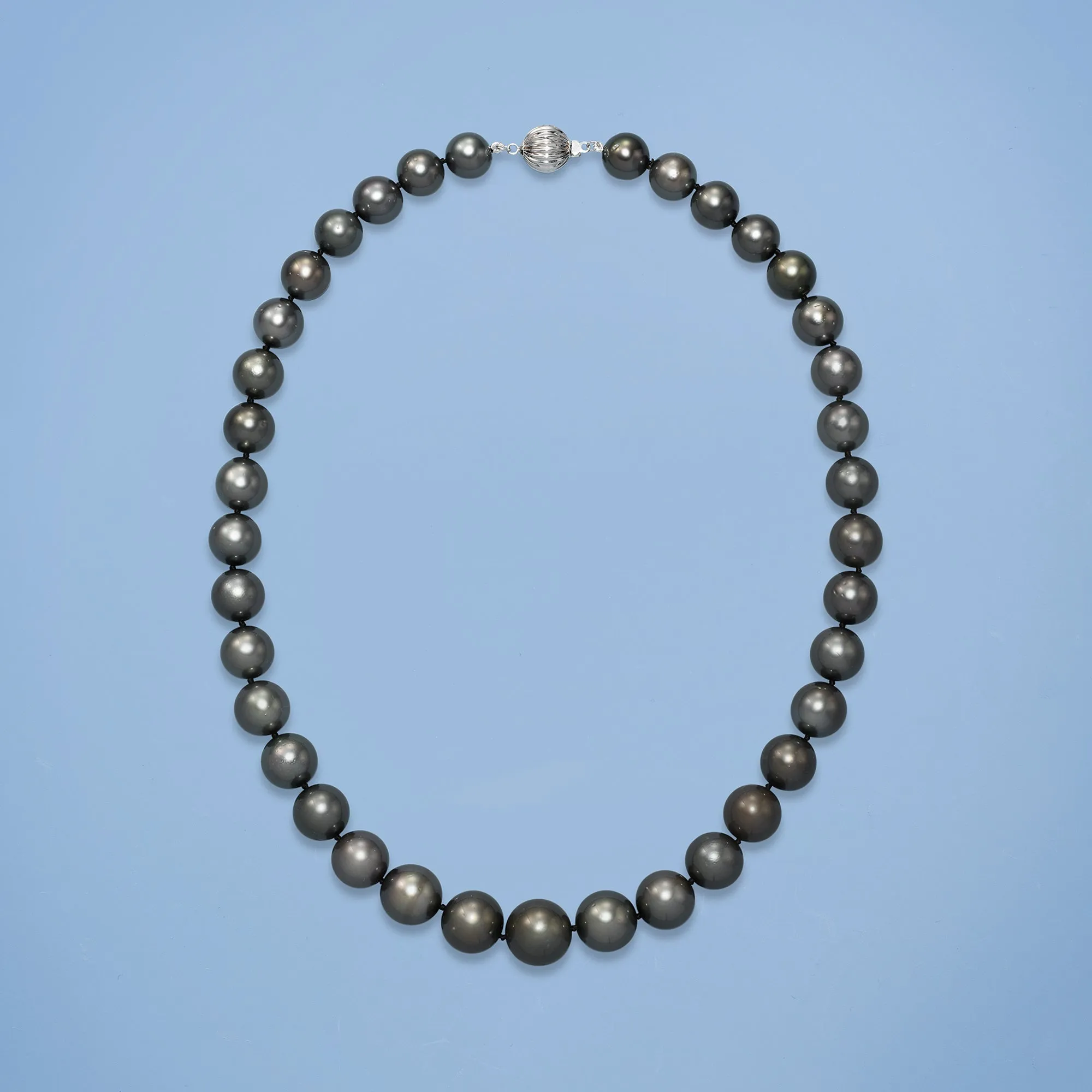 Ross-Simons 10-13mm Black Cultured Tahitian Pearl Necklace With 14kt White Gold