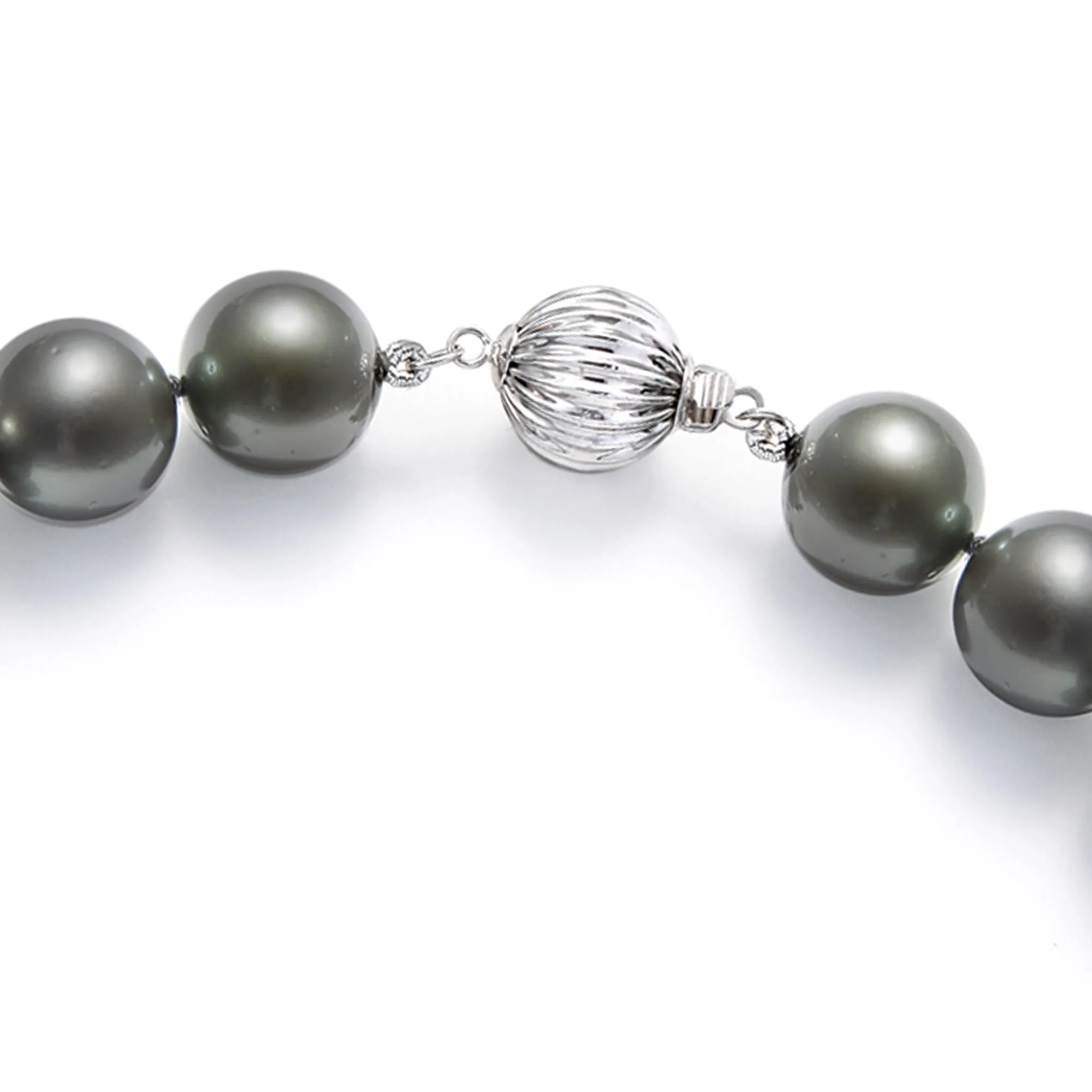 Ross-Simons 10-13mm Black Cultured Tahitian Pearl Necklace With 14kt White Gold