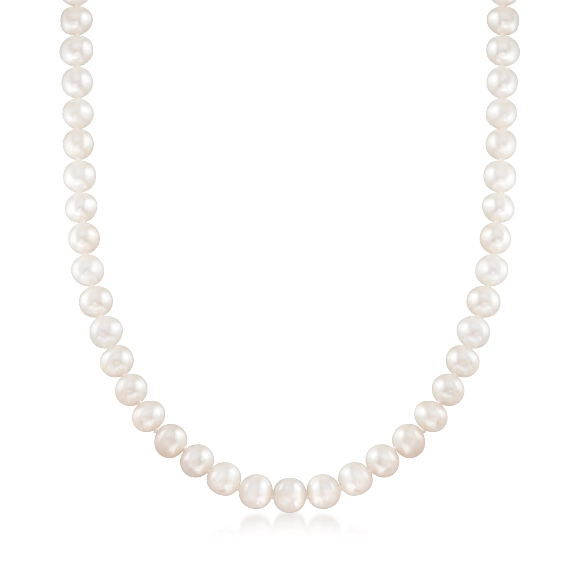 Ross-Simons 8-9mm Cultured Pearl Necklace With 14kt Yellow Gold