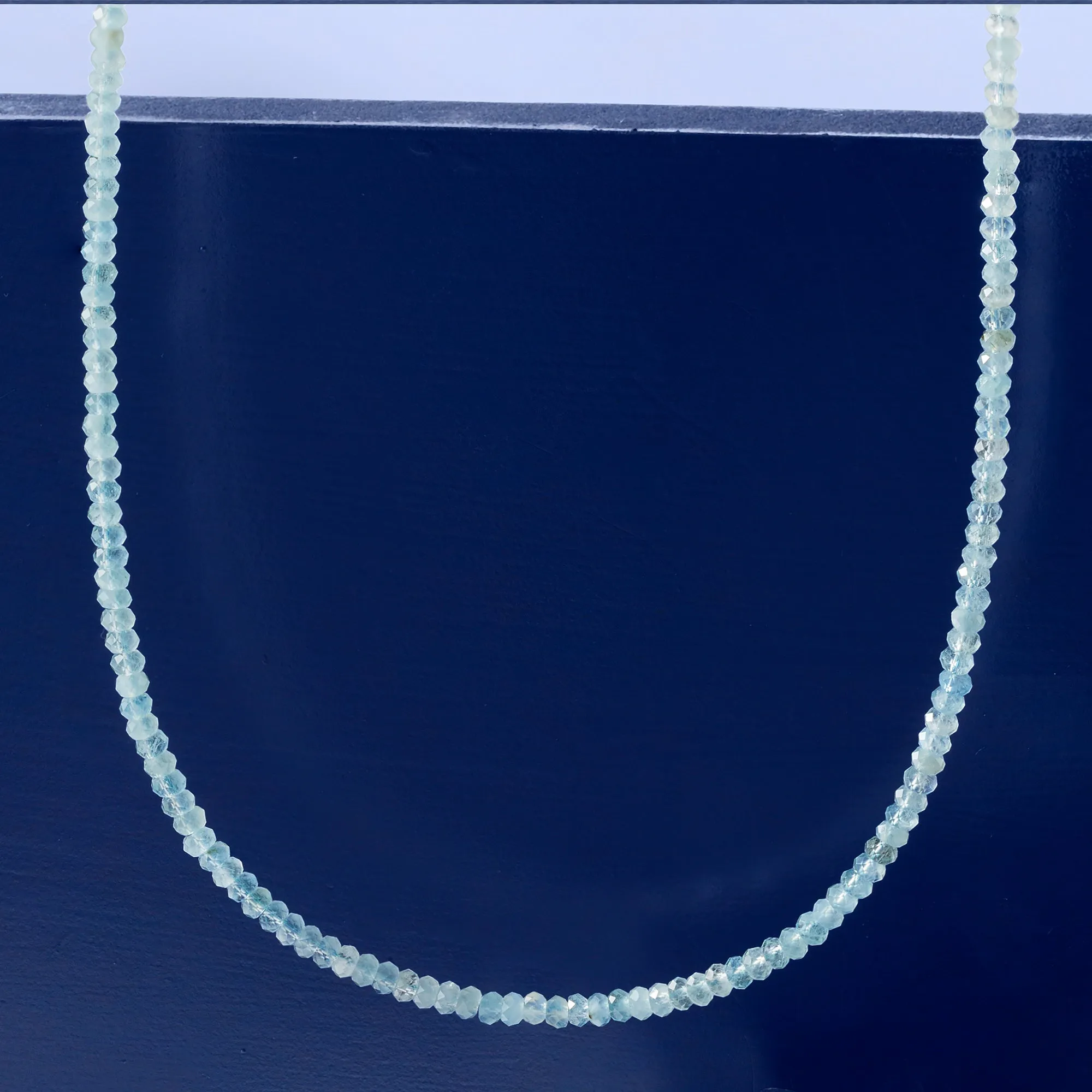 Ross-Simons Aquamarine Bead Necklace in 14kt Yellow Gold With Magnetic Clasp
