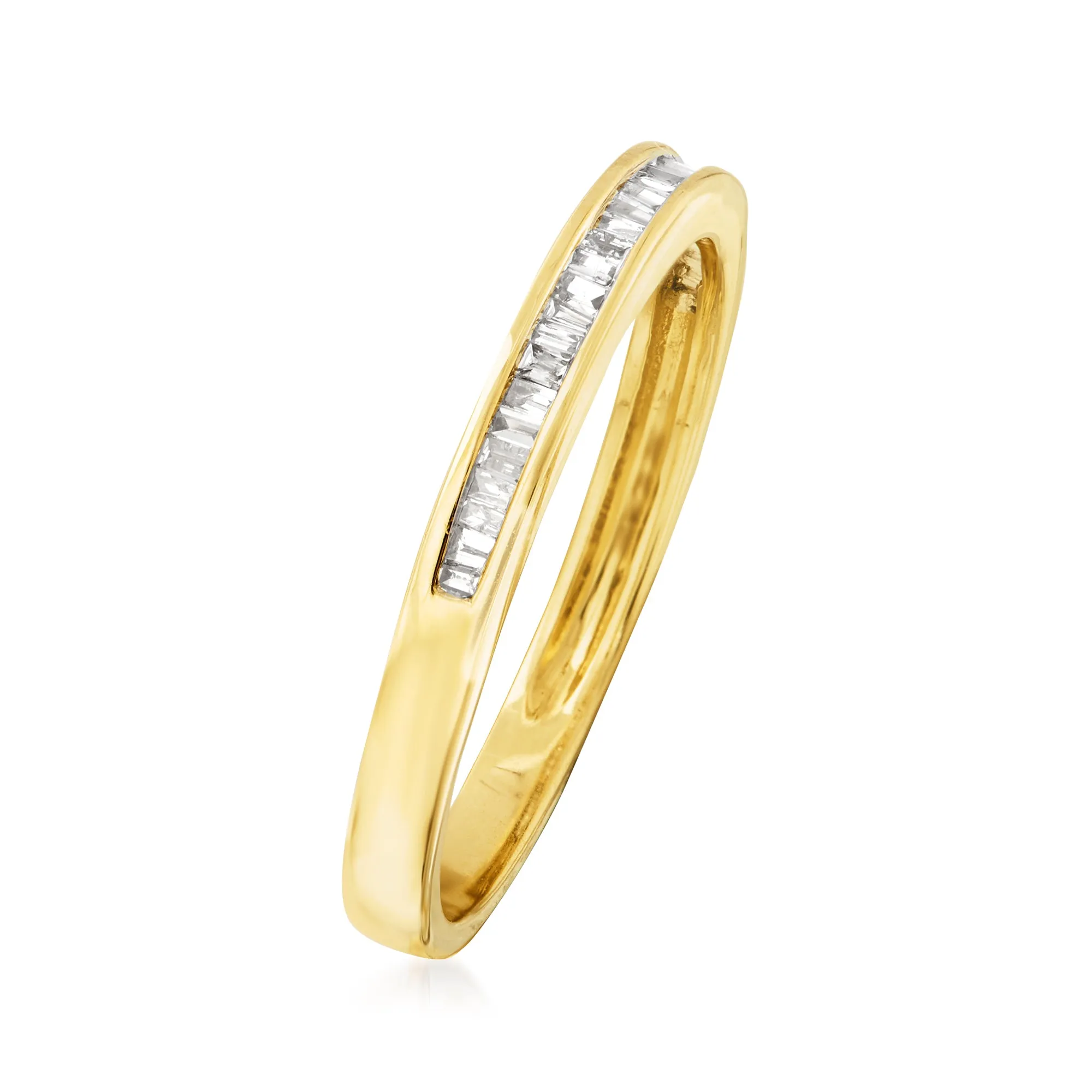 Ross-Simons Baguette Diamond Ring in 14kt Yellow Gold