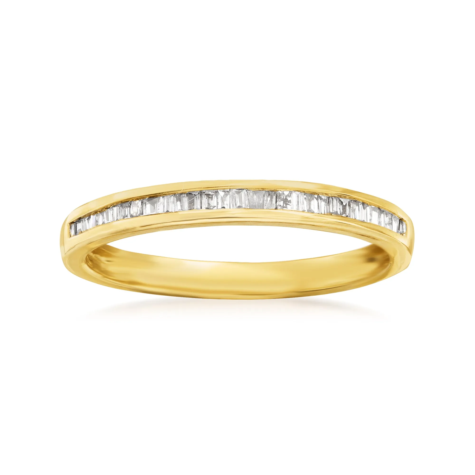 Ross-Simons Baguette Diamond Ring in 14kt Yellow Gold