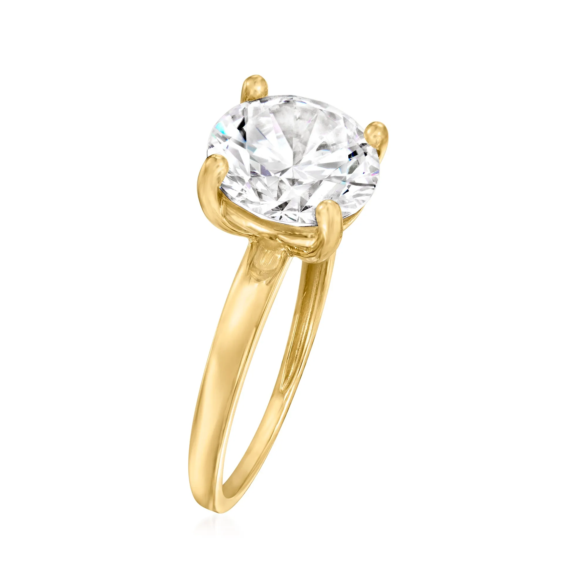 Ross-Simons CZ Solitaire Ring in 14kt Yellow Gold