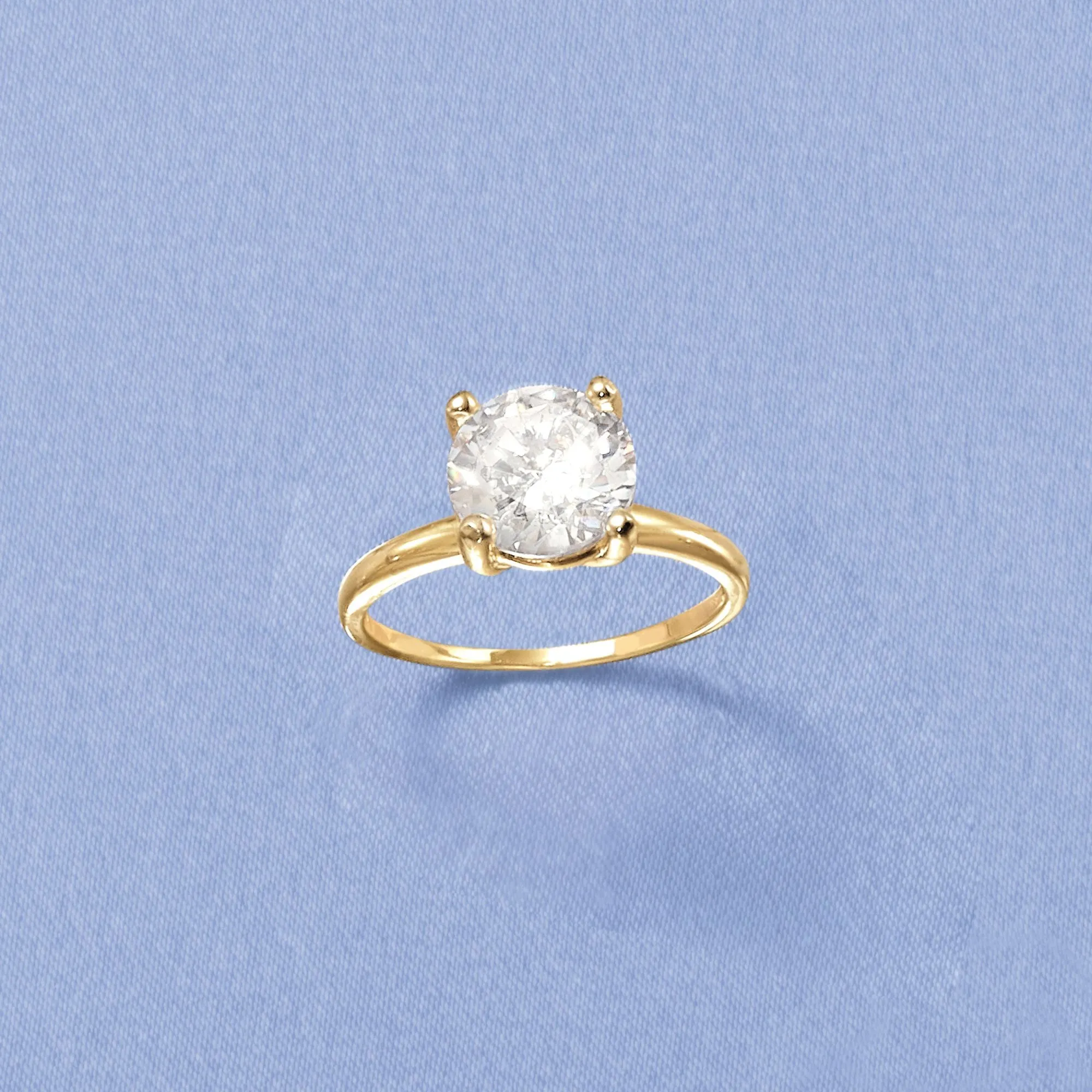 Ross-Simons CZ Solitaire Ring in 14kt Yellow Gold