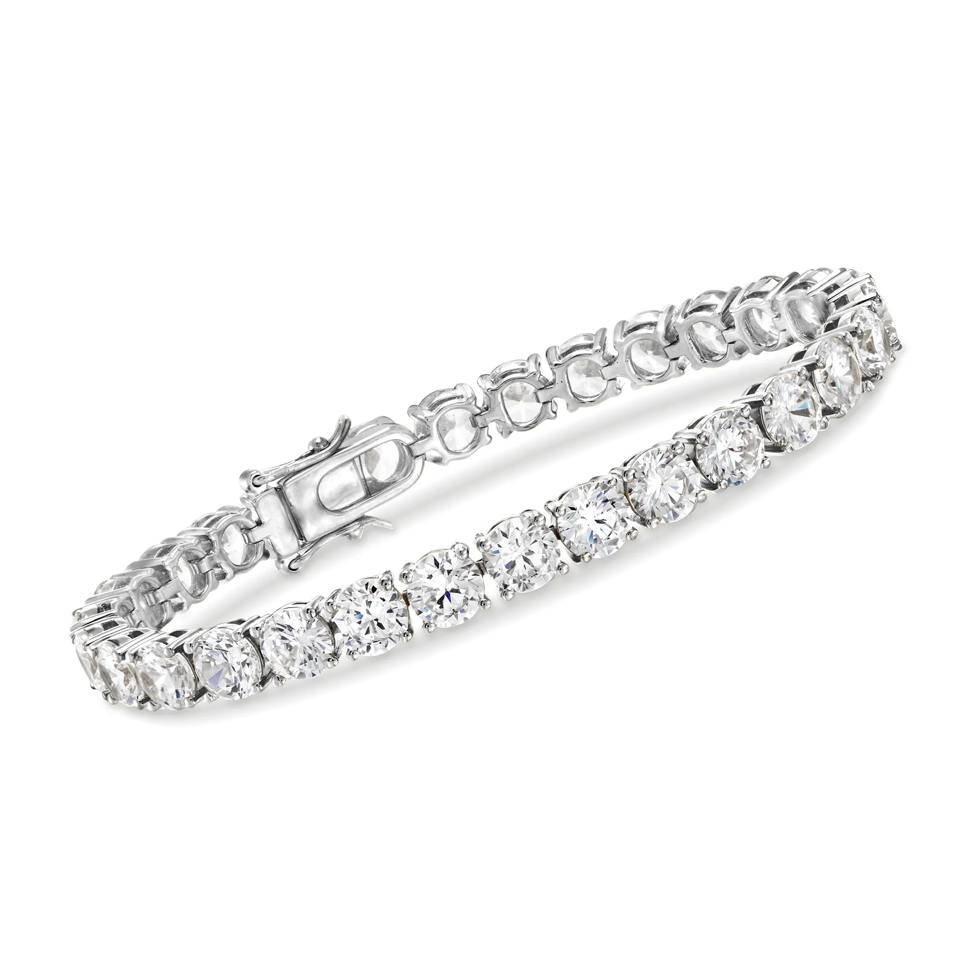 Ross-Simons CZ Tennis Bracelet in Sterling Silver