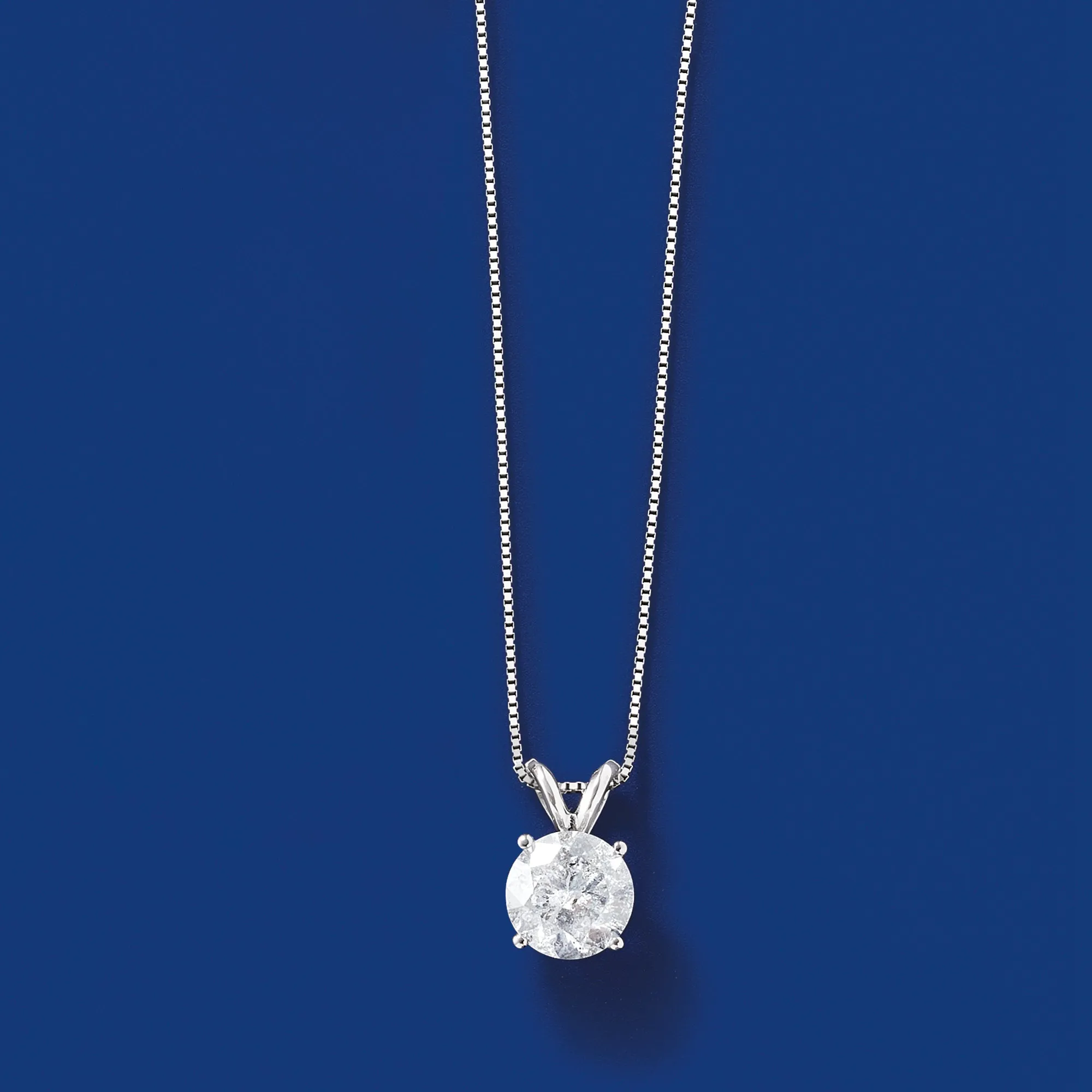 Ross-Simons Diamond Solitaire Necklace in 14kt White Gold