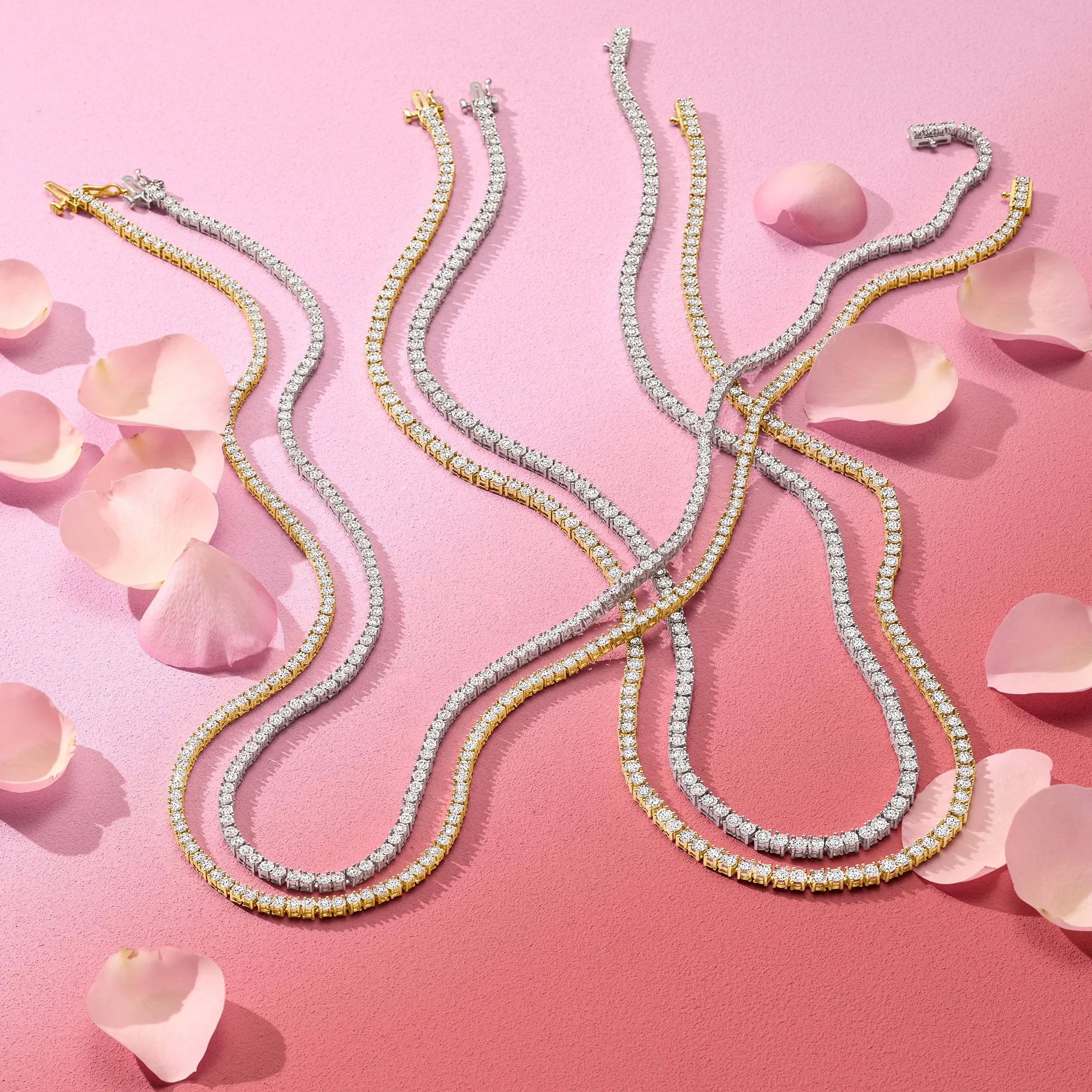 Ross-Simons Diamond Tennis Necklace in Sterling Silver