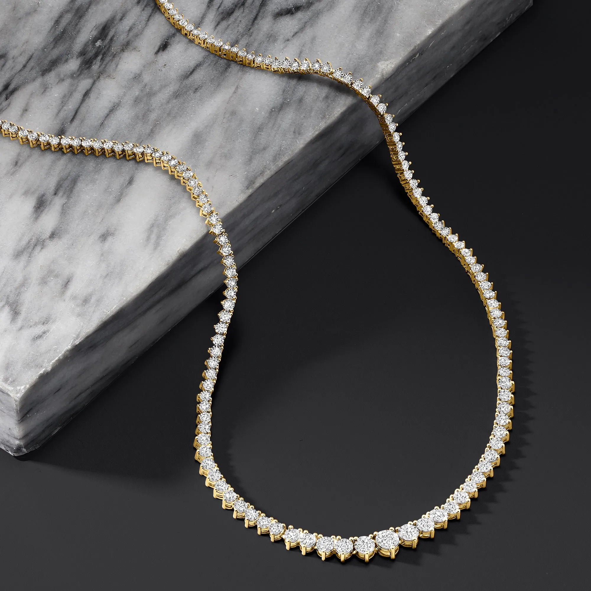 Ross-Simons Diamond Tennis Necklace in Sterling Silver