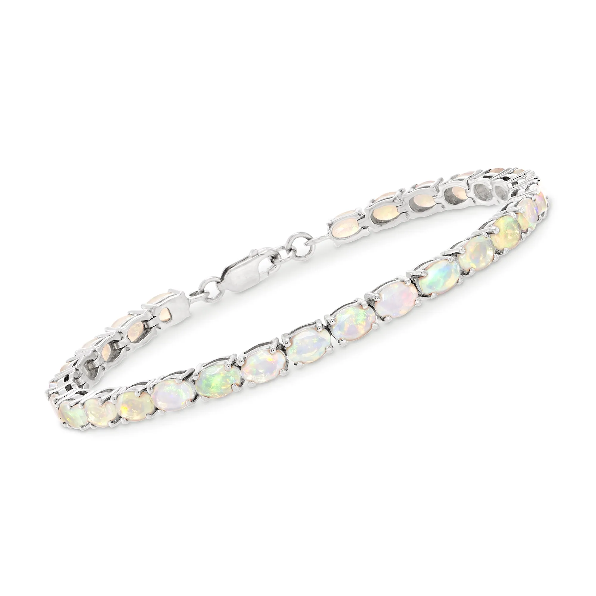 Ross-Simons Ethiopian Opal Tennis Bracelet in Sterling Silver