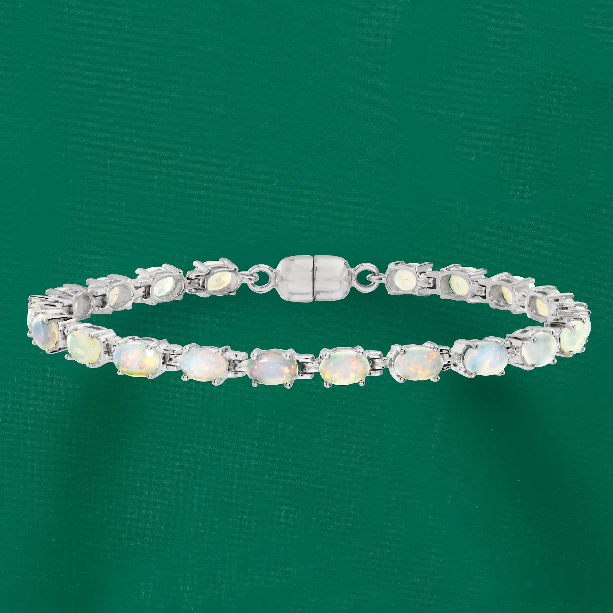 Ross-Simons Ethiopian Opal Tennis Bracelet in Sterling Silver