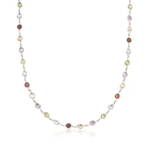 Ross-Simons Multi-Stone Necklace in Sterling Silver