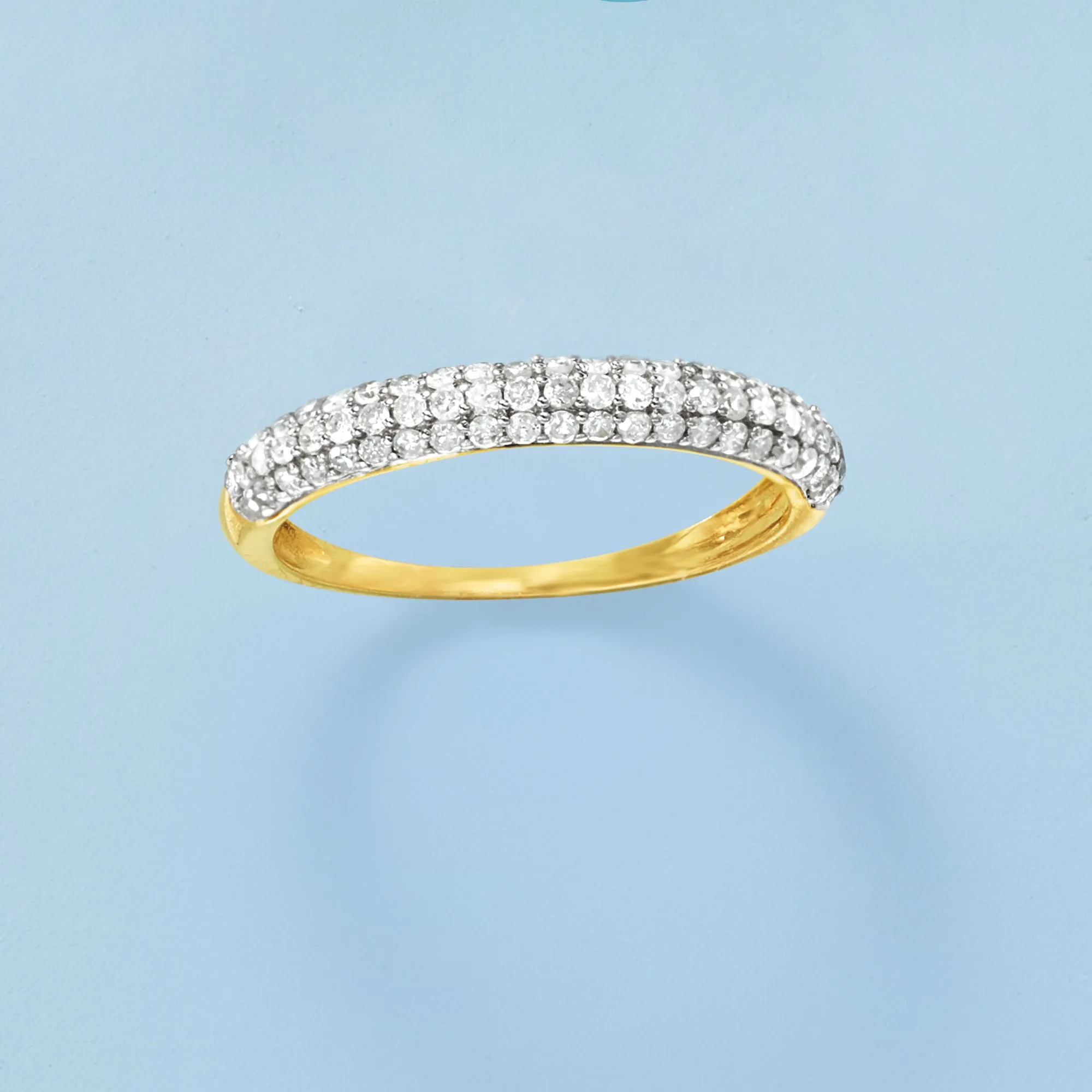Ross-Simons Pave Diamond Ring in 14kt Yellow Gold