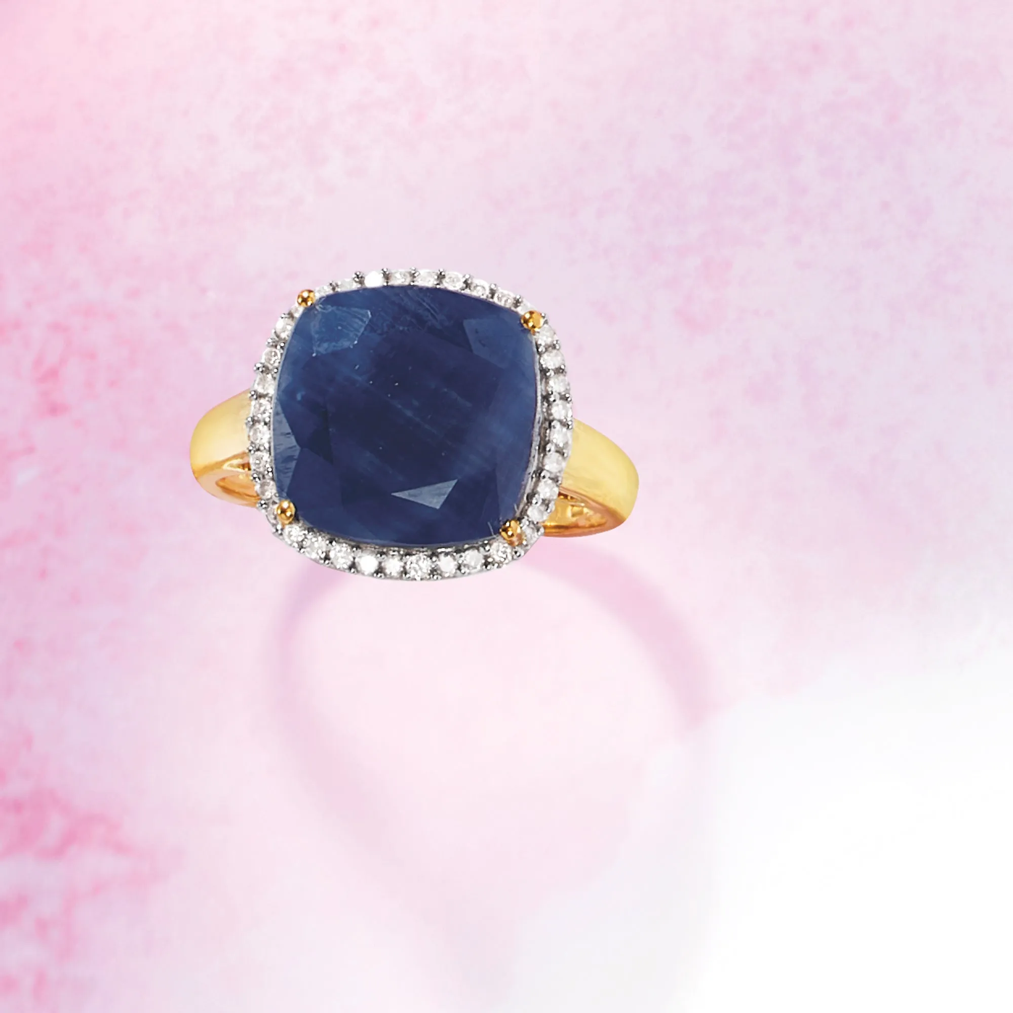 Ross-Simons Sapphire and . Diamond Ring in 14kt Yellow Gold