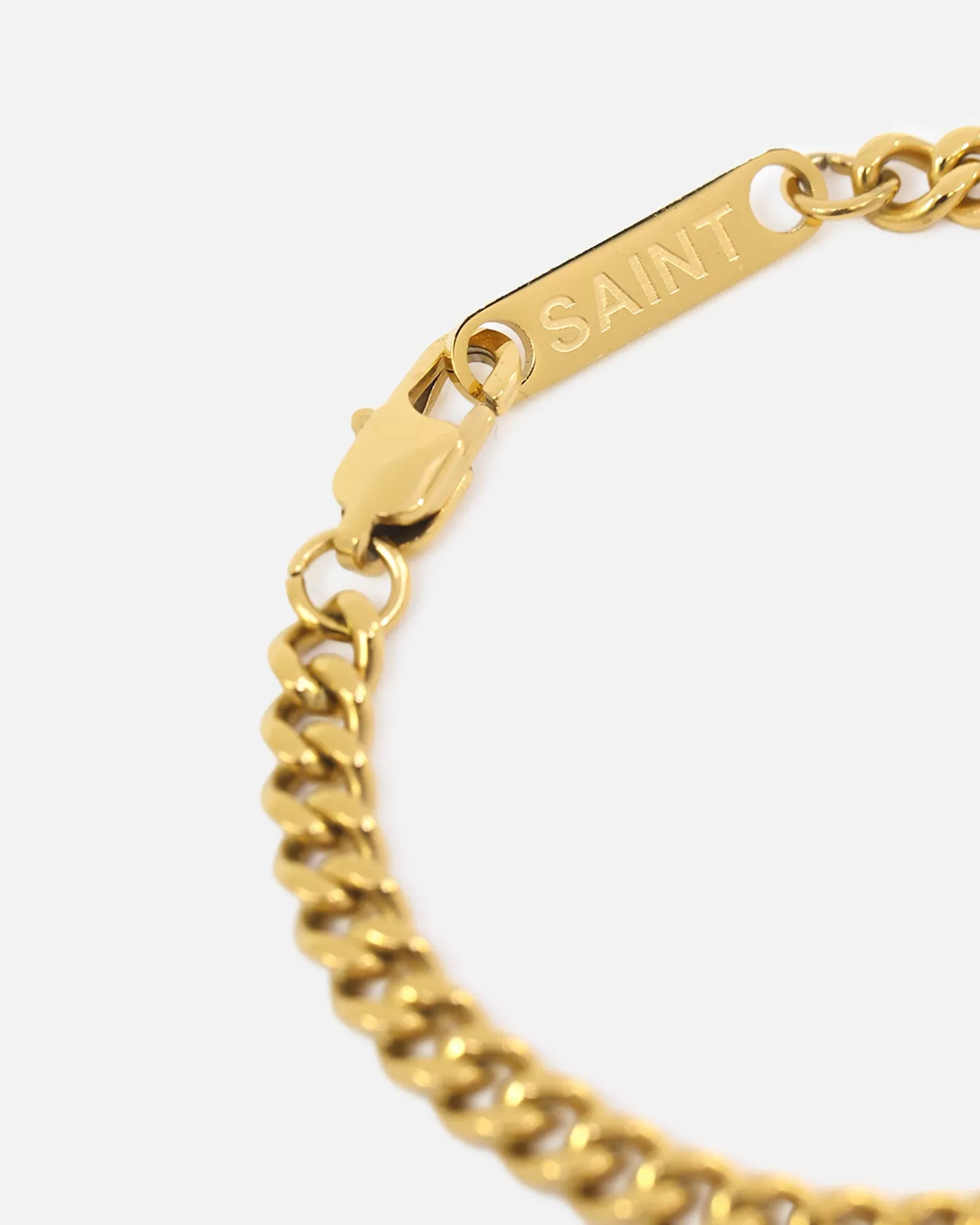 Saint Morta 5mm Cuban Bracelet Gold
