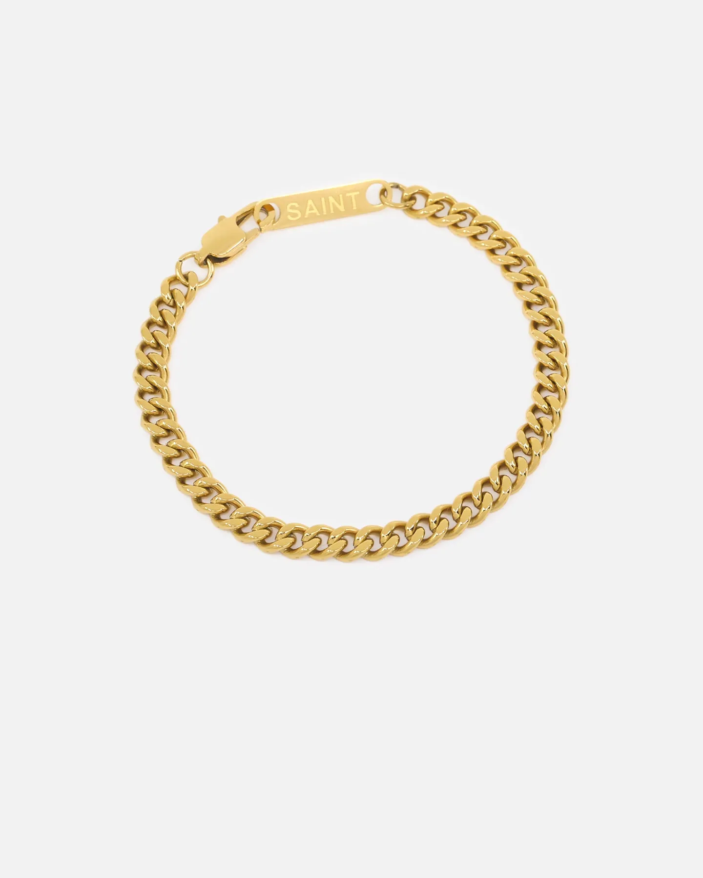 Saint Morta 5mm Cuban Bracelet Gold