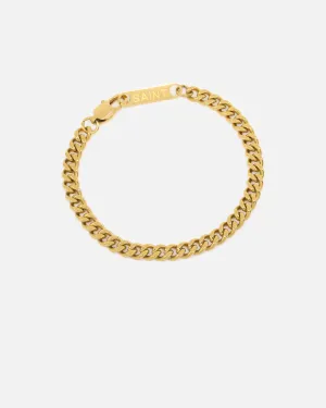 Saint Morta 5mm Cuban Bracelet Gold