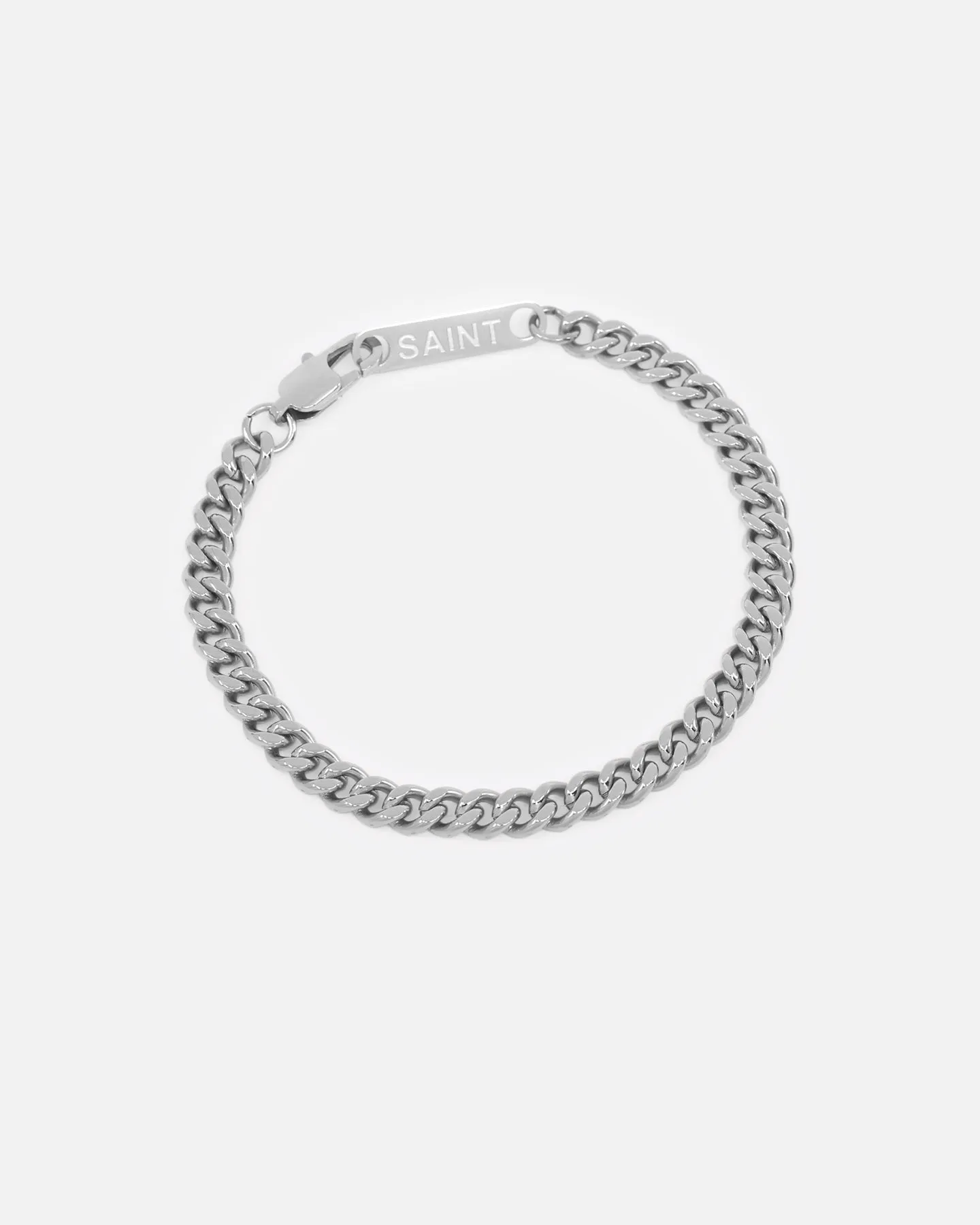 Saint Morta 5mm Cuban Bracelet White Gold
