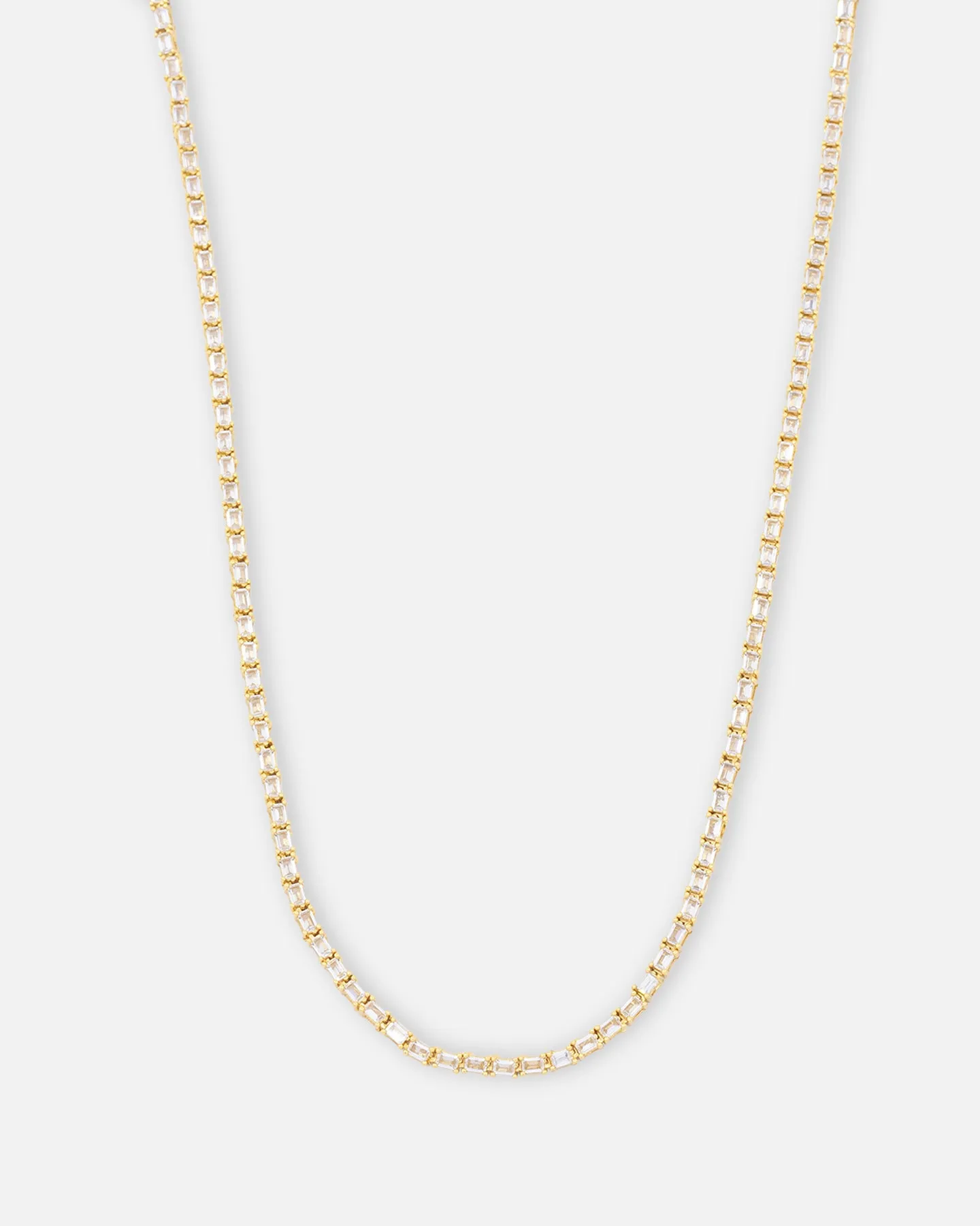 Saint Morta Landscape Baguette Chain Iced Gold