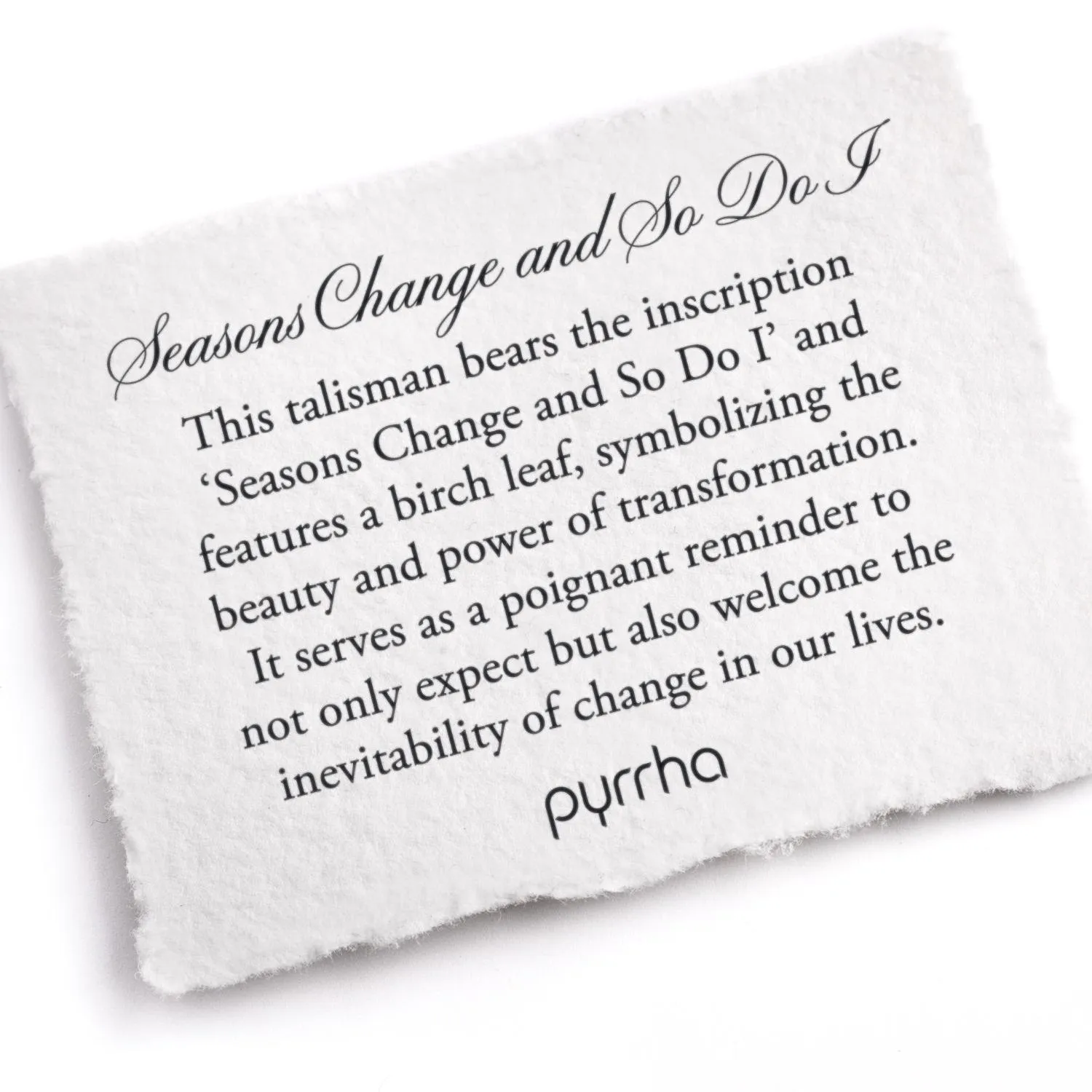 Seasons Change and So Do I 14K Gold on Silver Talisman