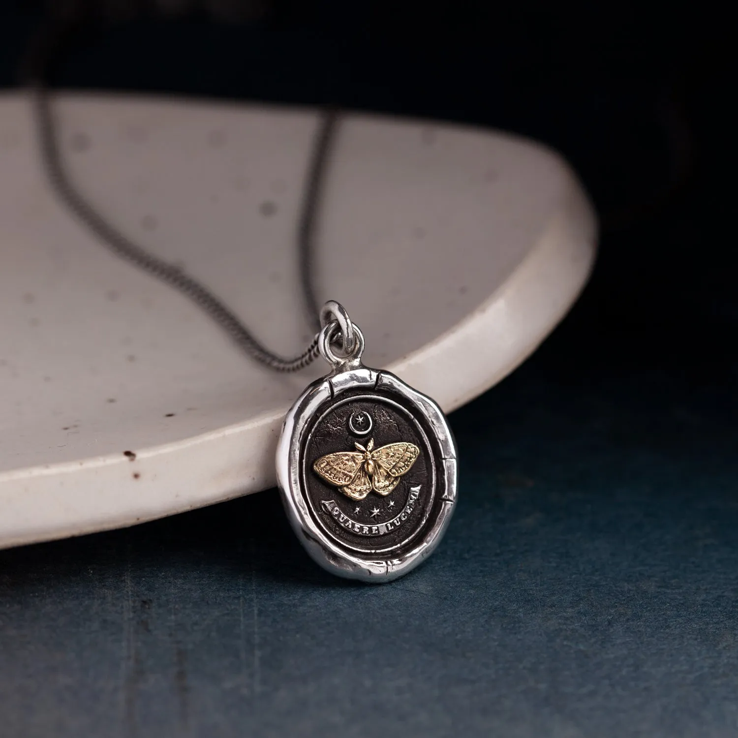 Seek the Light 14K Gold on Silver Talisman