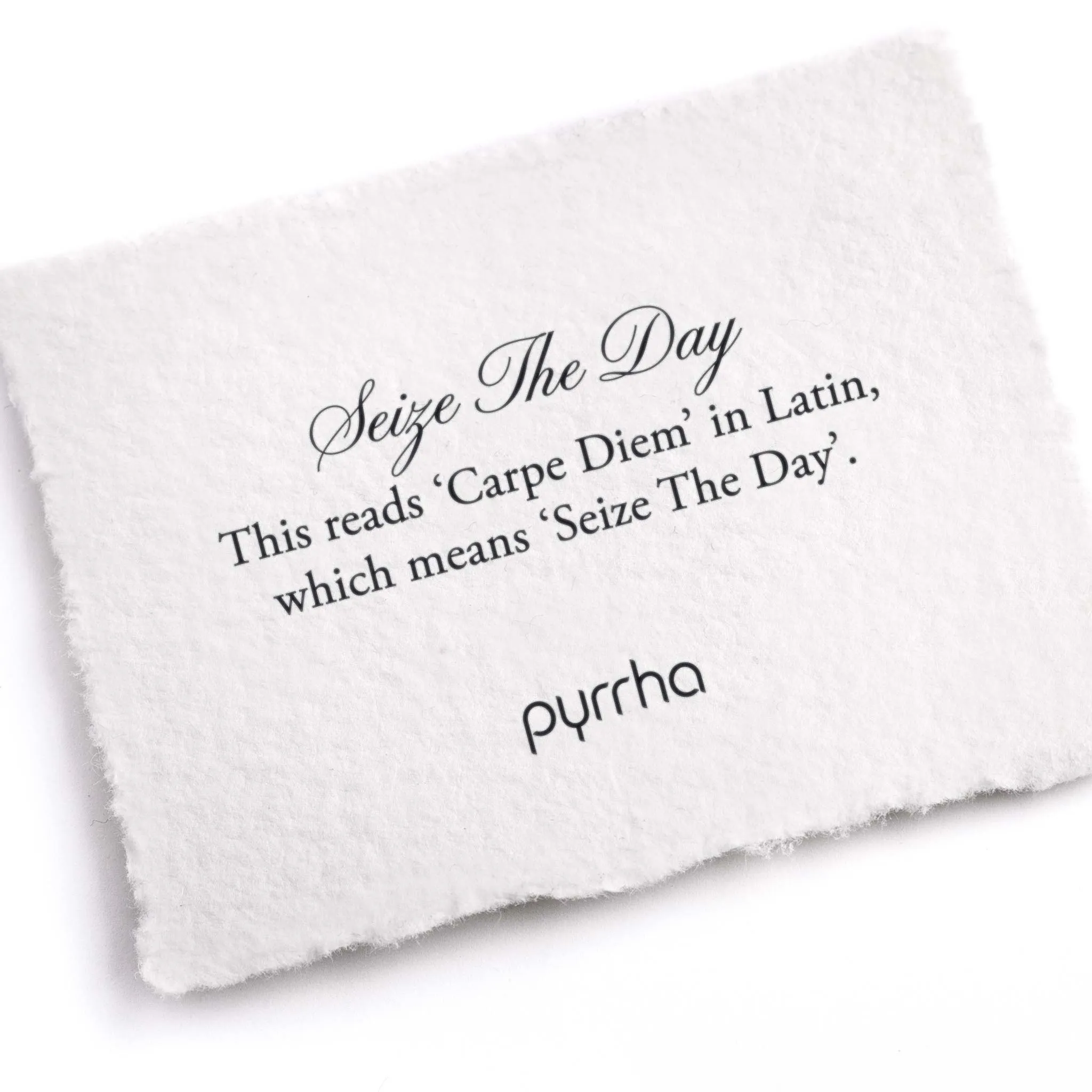 Seize The Day Latin Motto Band Ring