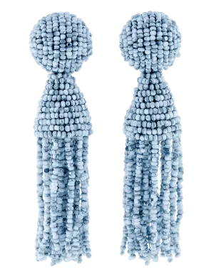 Short Beaded Tassel Earrings