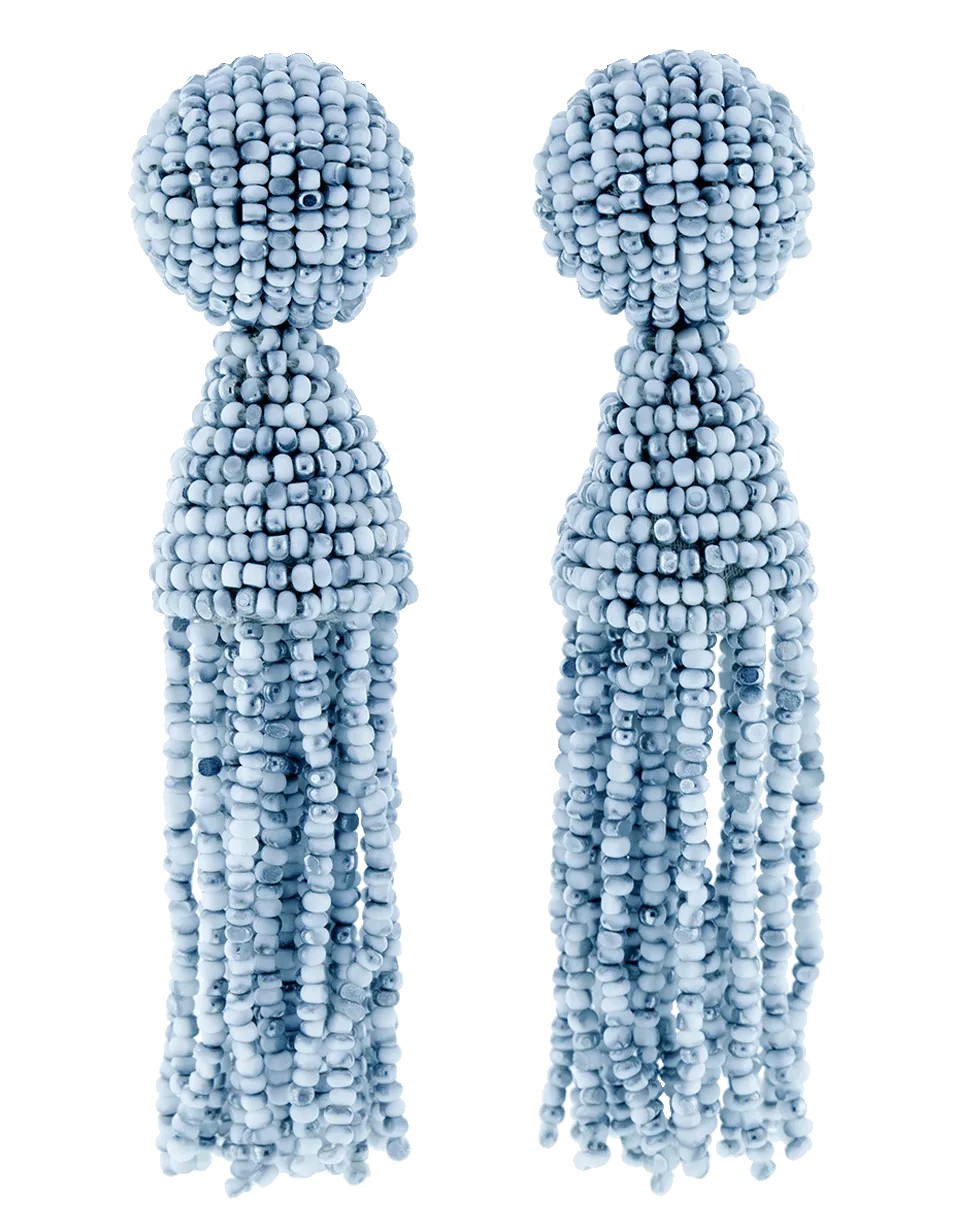 Short Beaded Tassel Earrings