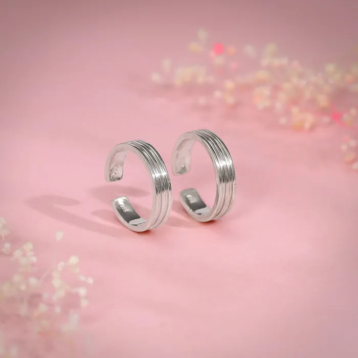 Silver Aashna Toe Rings Giva