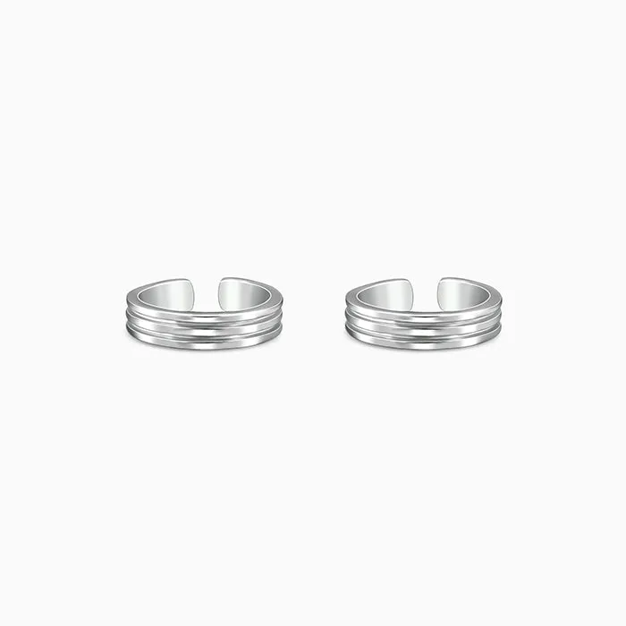 Silver Aashna Toe Rings Giva