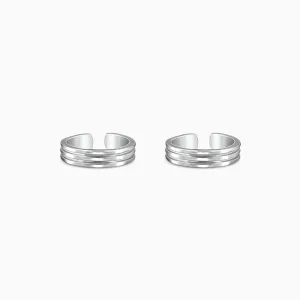 Silver Aashna Toe Rings Giva