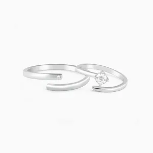 Silver Better TWOgether Couple Rings Giva