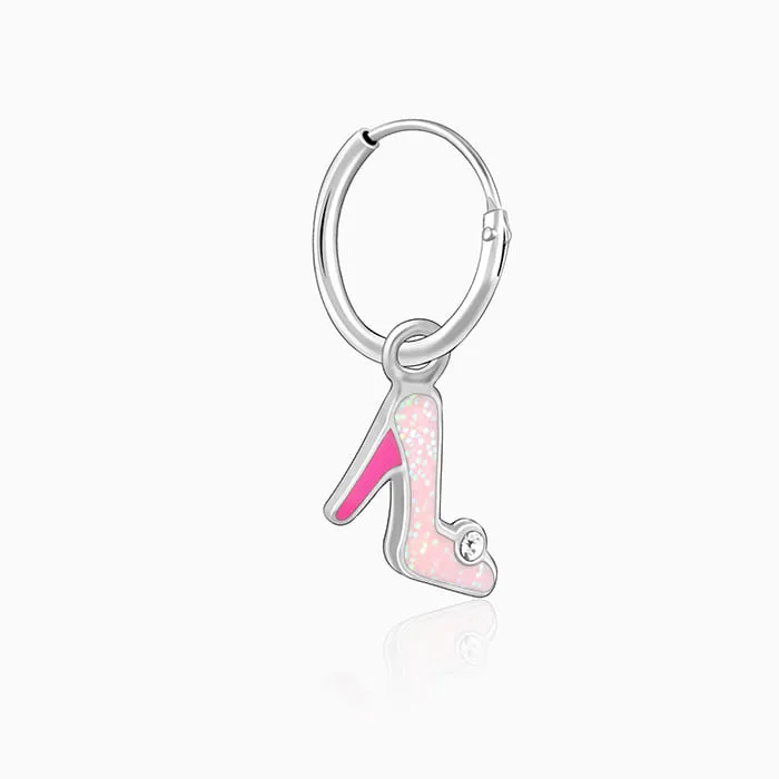 Silver Cinderella Shoes Kids Hoop Earrings (4-12 yrs) Giva