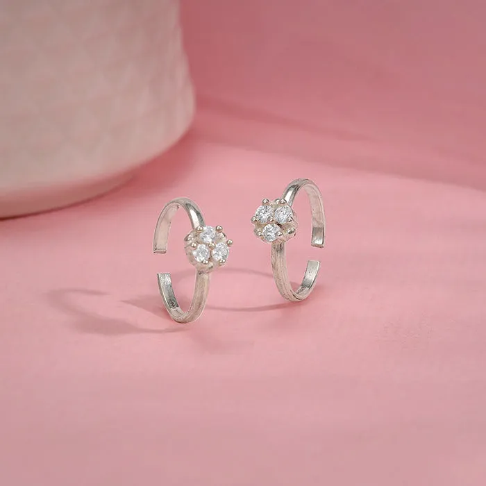 Silver Mehak Toe Rings Giva