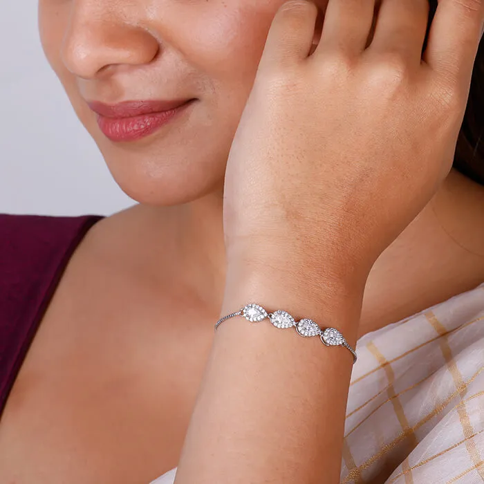 Silver Perfect-Pear Bracelet Giva