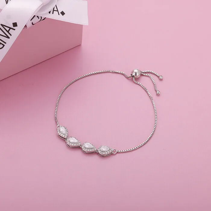 Silver Perfect-Pear Bracelet Giva
