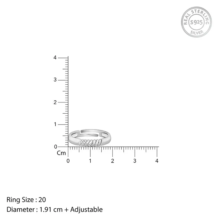 Silver Rope Ring for Him Giva