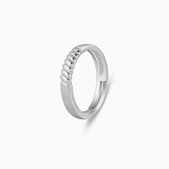 Silver Rope Ring for Him Giva