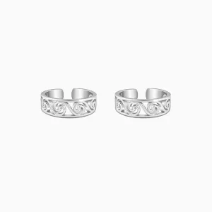 Silver Saanjh Toe Rings Giva