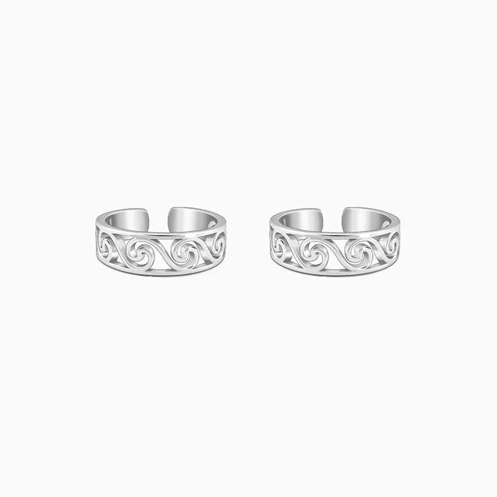 Silver Saanjh Toe Rings Giva