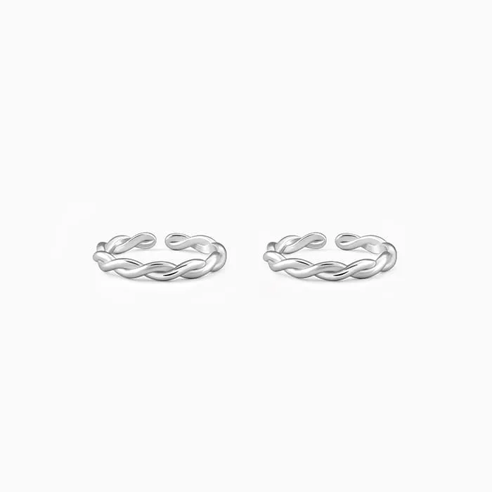 Silver Swirl Toe Rings Giva