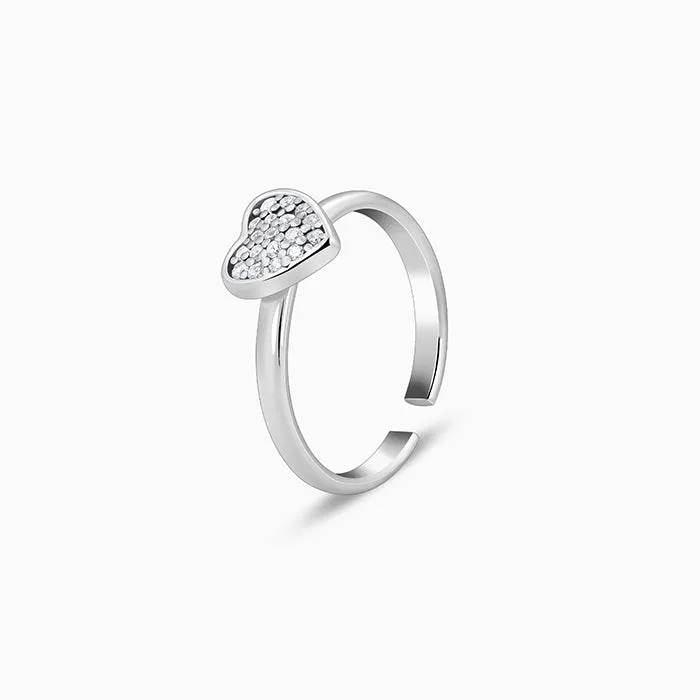 Silver Your Heart Toe Rings Giva