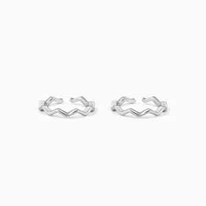 Silver Zigzag Toe Rings Giva