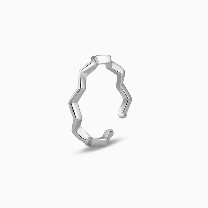 Silver Zigzag Toe Rings Giva