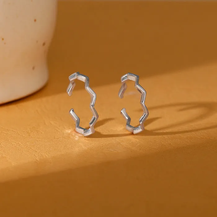 Silver Zigzag Toe Rings Giva