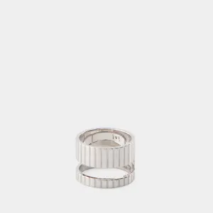 Slot Ring Core in Silver-Tone Rhodium