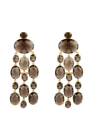 Smoky Quartz Cascade Earrings